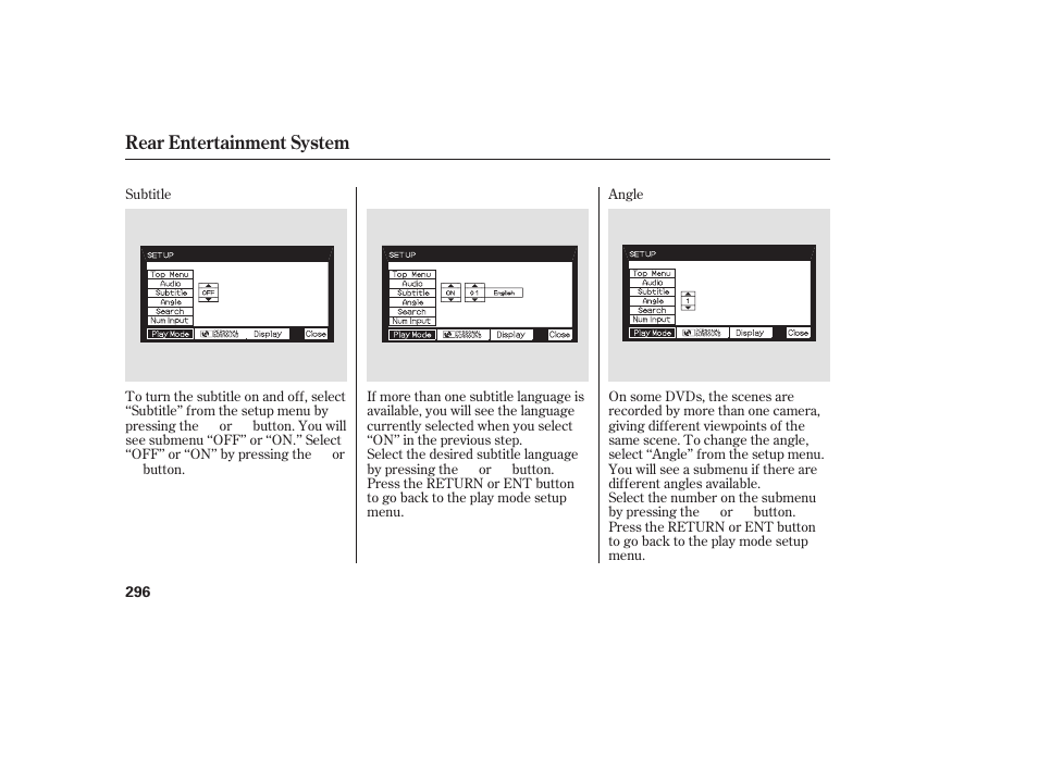 Rear entertainment system | HONDA 2008 Odyssey User Manual | Page 302 / 526