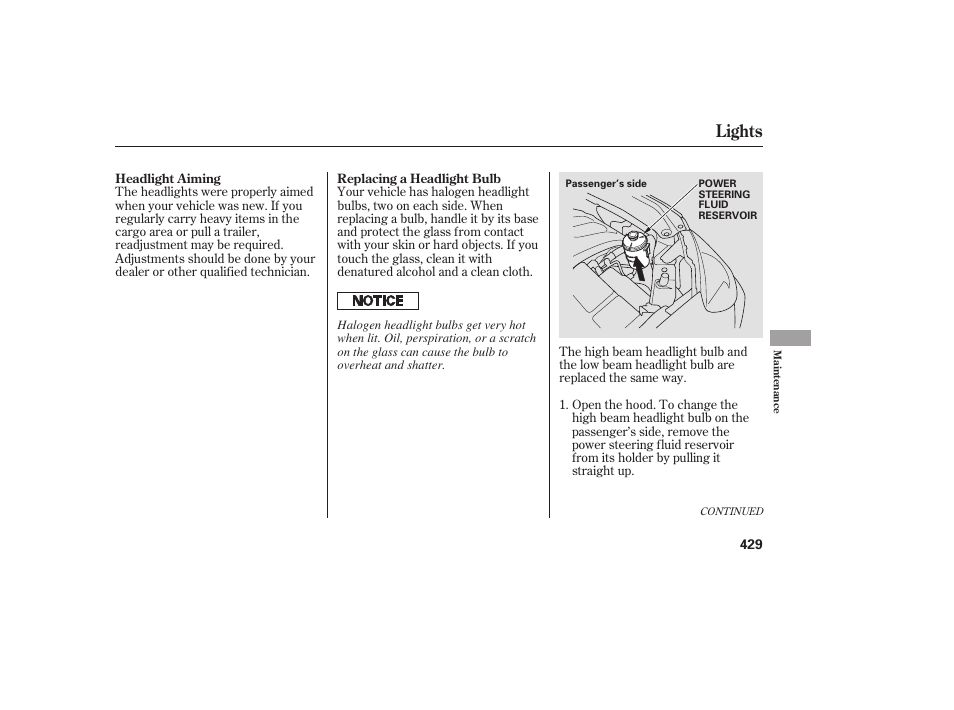 Lights | HONDA 2008 Odyssey User Manual | Page 435 / 526