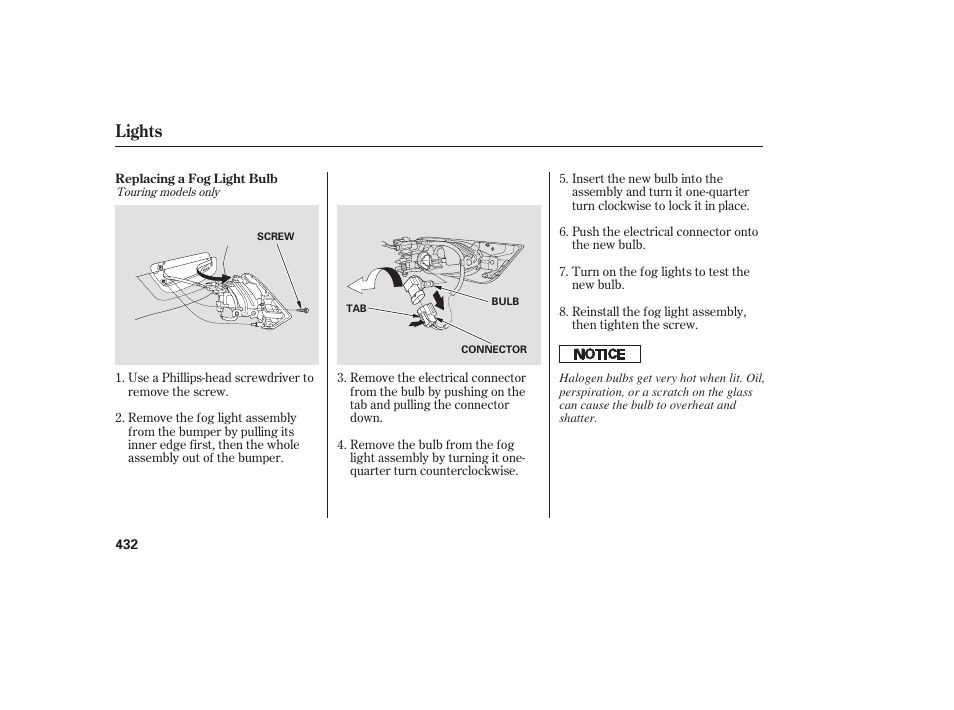 Lights | HONDA 2008 Odyssey User Manual | Page 438 / 526