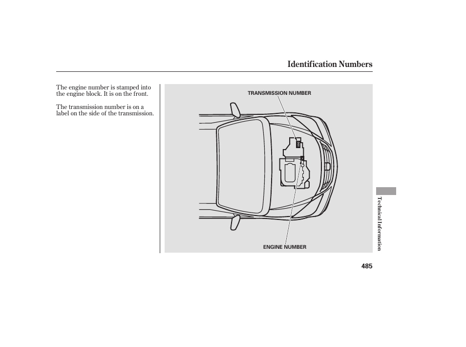 Identification numbers | HONDA 2008 Odyssey User Manual | Page 491 / 526