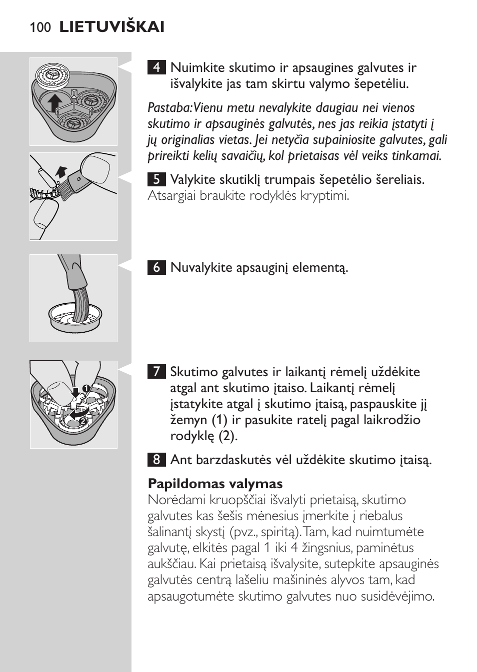 Lietuviškai | Philips HQ 6990 User Manual | Page 100 / 206