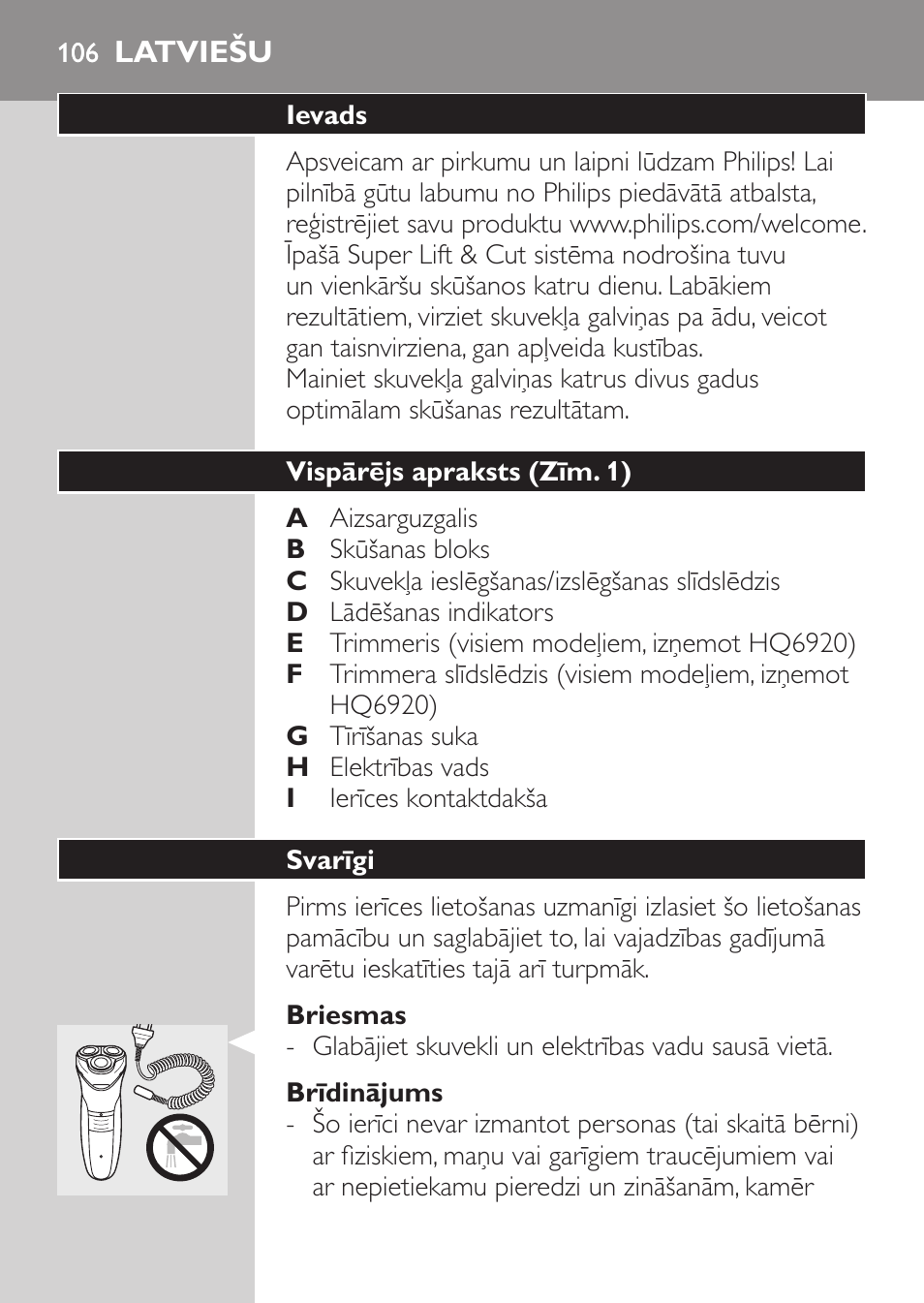 Philips HQ 6990 User Manual | Page 106 / 206
