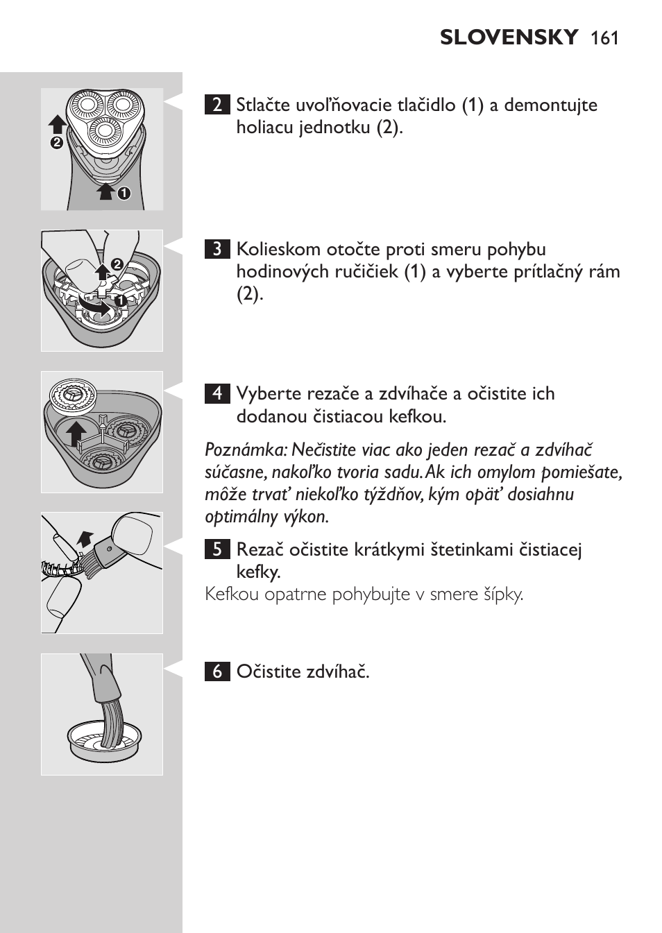 Slovensky | Philips HQ 6990 User Manual | Page 161 / 206
