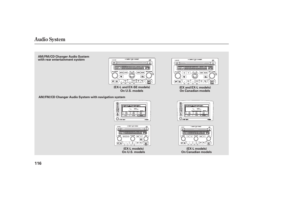 Audio system | HONDA 00X31-S9V-6502 User Manual | Page 122 / 330