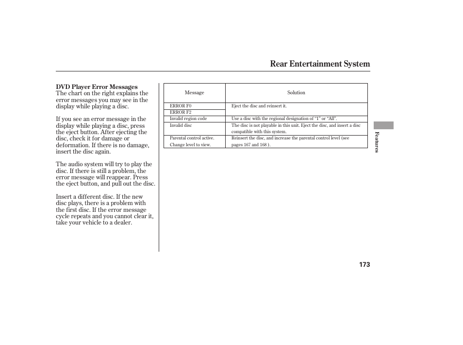 Rear entertainment system | HONDA 00X31-S9V-6502 User Manual | Page 179 / 330