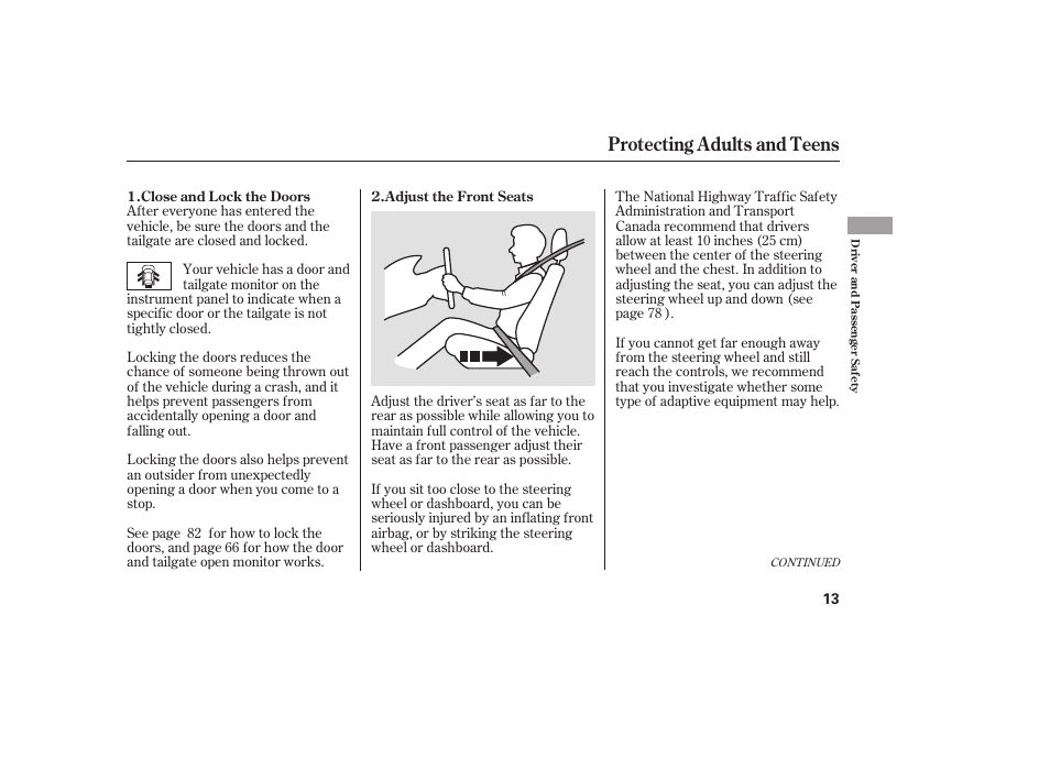 Protecting adults and teens | HONDA 00X31-S9V-6502 User Manual | Page 19 / 330