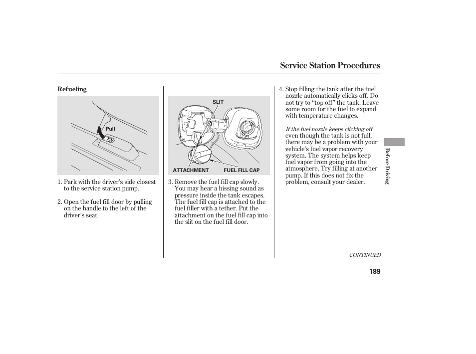 Service station procedures | HONDA 00X31-S9V-6502 User Manual | Page 195 / 330