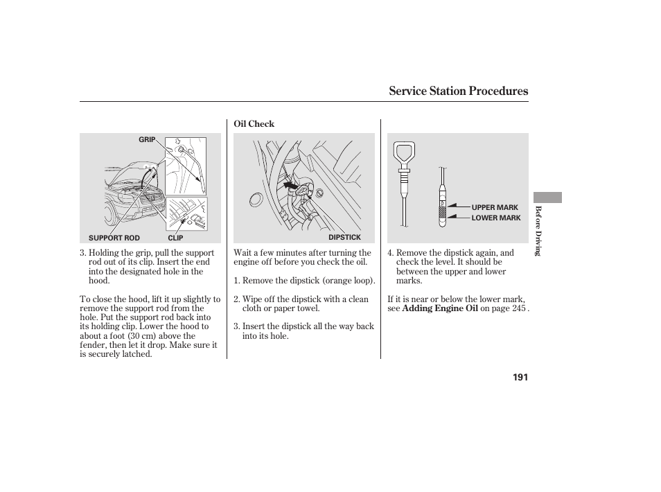 Service station procedures | HONDA 00X31-S9V-6502 User Manual | Page 197 / 330