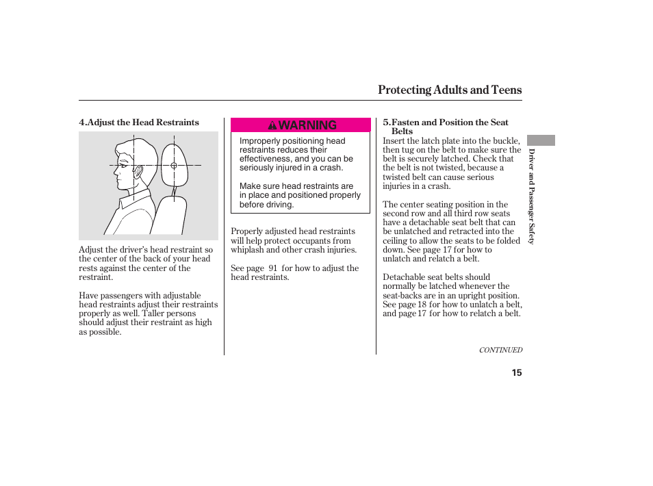 Protecting adults and teens | HONDA 00X31-S9V-6502 User Manual | Page 21 / 330