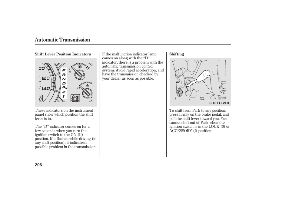 Automatic transmission | HONDA 00X31-S9V-6502 User Manual | Page 212 / 330