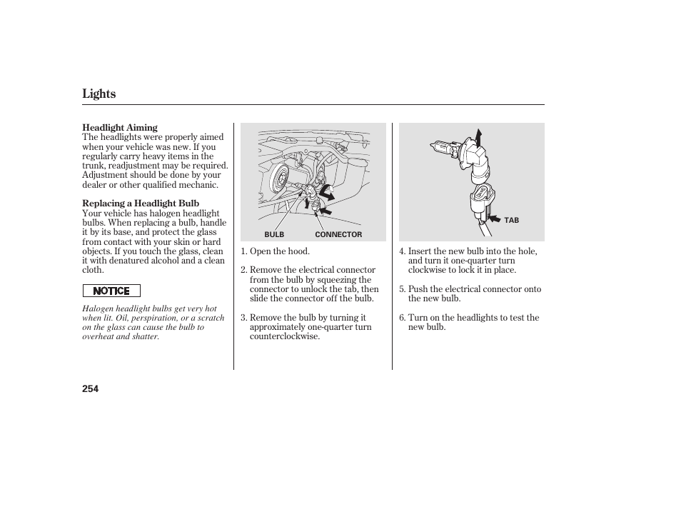 Lights | HONDA 00X31-S9V-6502 User Manual | Page 260 / 330