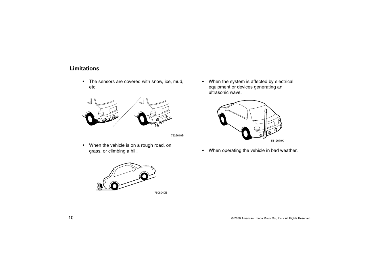 HONDA Backup Sensors TSX User Manual | Page 10 / 16