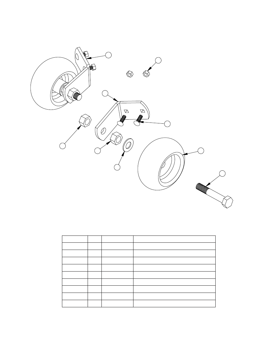 Corner wheel assembly parts list | HONDA Quicksilver 54 User Manual | Page 16 / 23