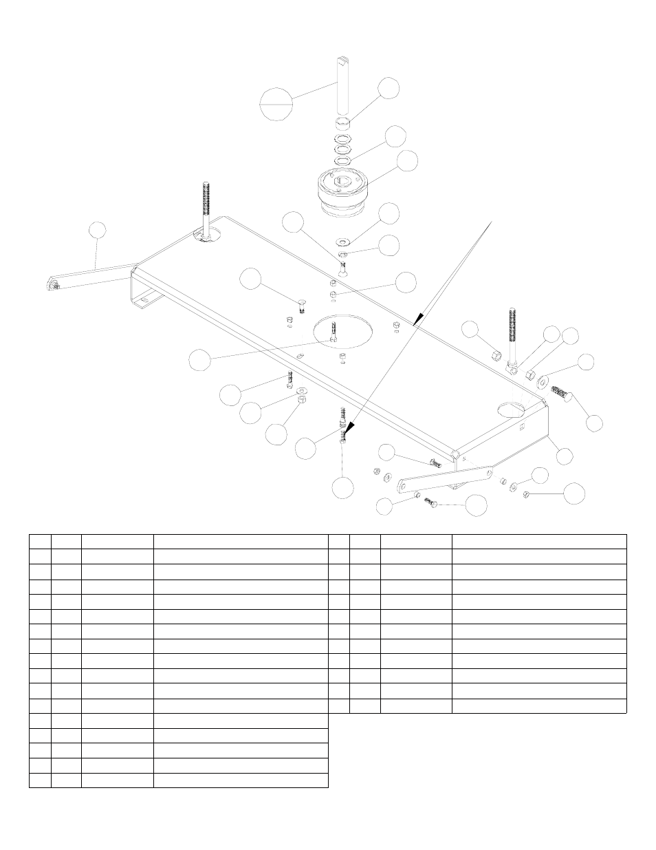 Motor mount assembly parts list | HONDA Quicksilver 54 User Manual | Page 17 / 23