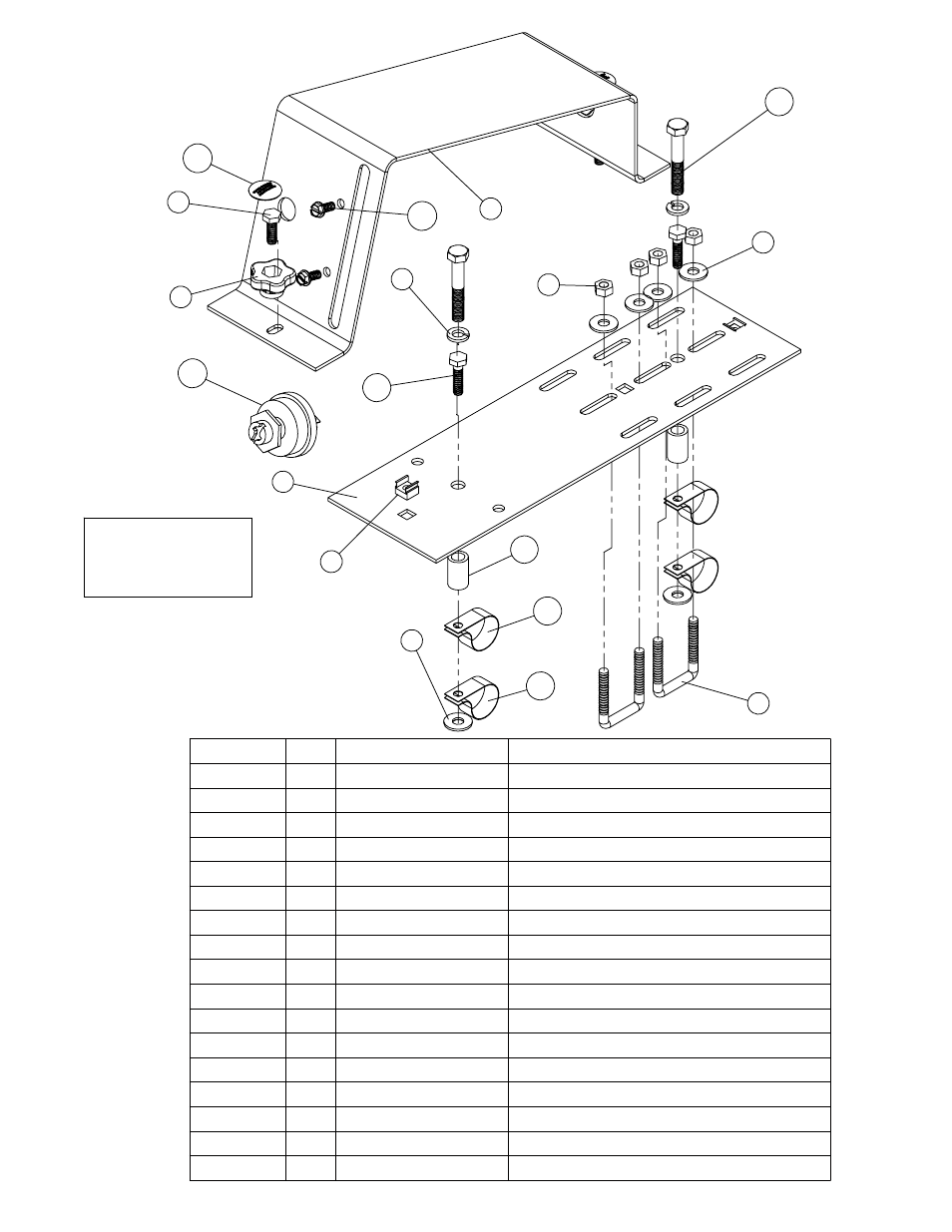 Control panel assembly parts list | HONDA Quicksilver 54 User Manual | Page 21 / 23