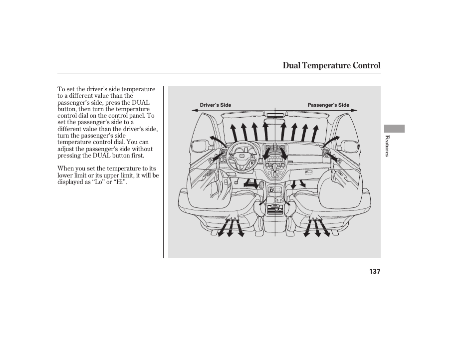 Dual temperature control | HONDA 2008 User Manual | Page 143 / 374