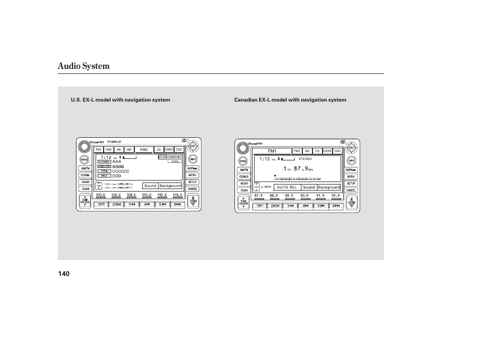 Audio system | HONDA 2008 User Manual | Page 146 / 374