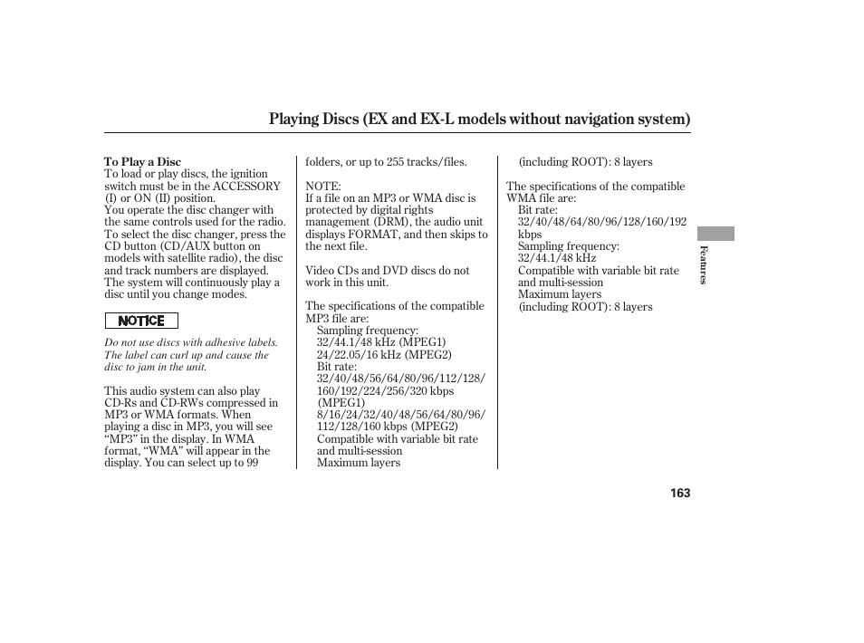 HONDA 2008 User Manual | Page 169 / 374