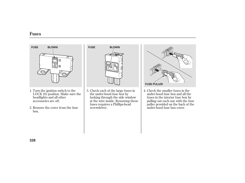 Fuses | HONDA 2008 User Manual | Page 334 / 374