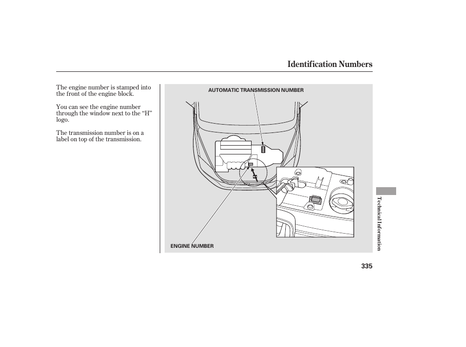 Identification numbers | HONDA 2008 User Manual | Page 341 / 374