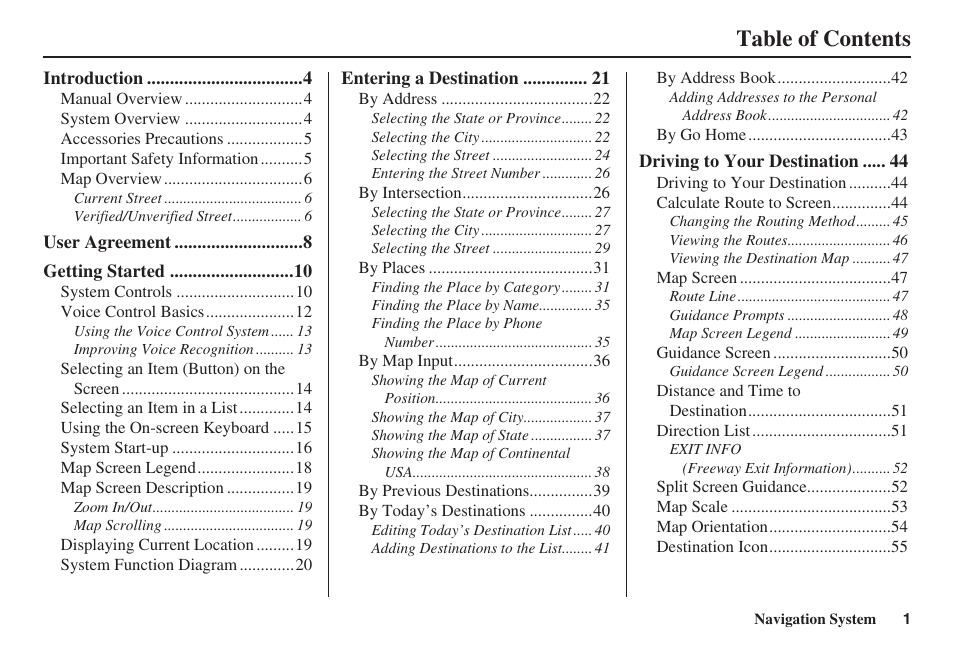 HONDA 2008 Civic Navigation User Manual | Page 2 / 145