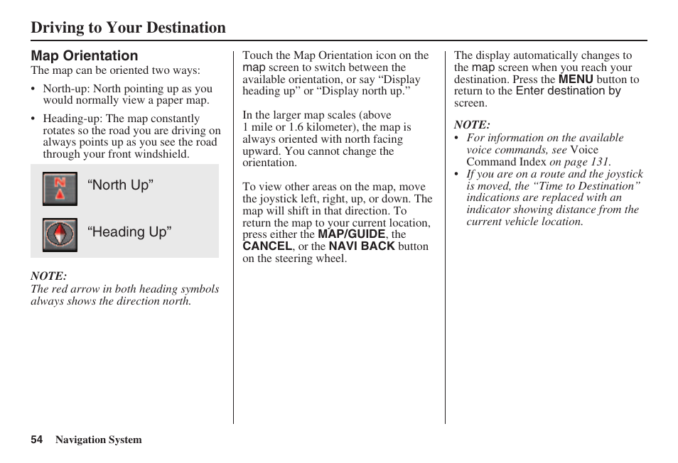 Driving to your destination | HONDA 2008 Civic Navigation User Manual | Page 55 / 145