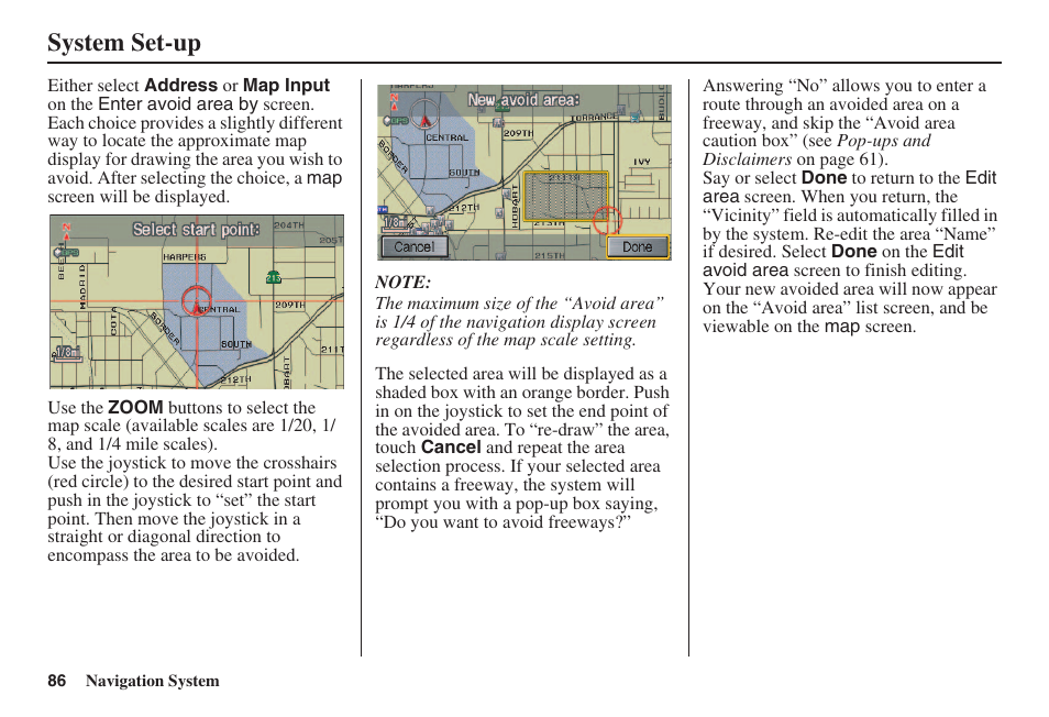 System set-up | HONDA 2008 Civic Navigation User Manual | Page 87 / 145