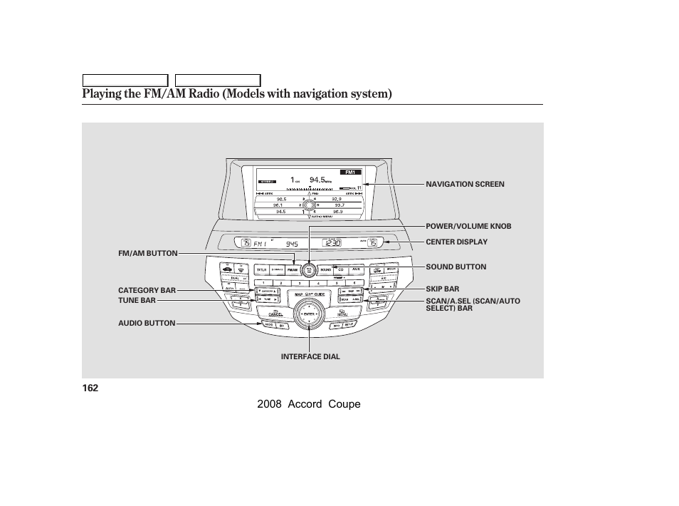 2008 accord coupe | HONDA 2008 Accord Coupe User Manual | Page 165 / 412