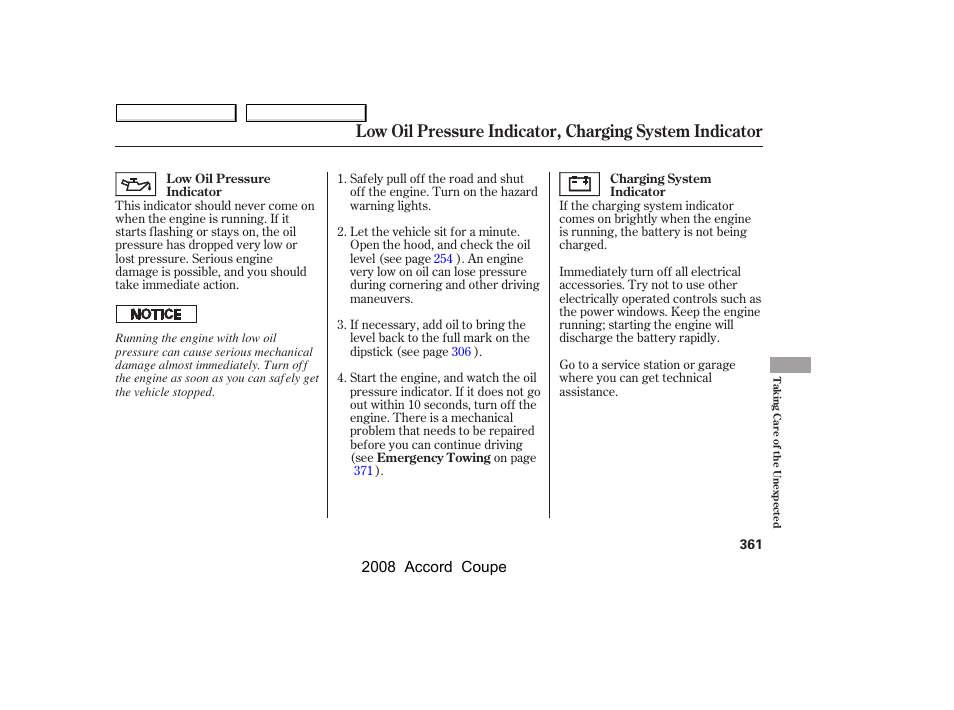 2008 accord coupe | HONDA 2008 Accord Coupe User Manual | Page 364 / 412