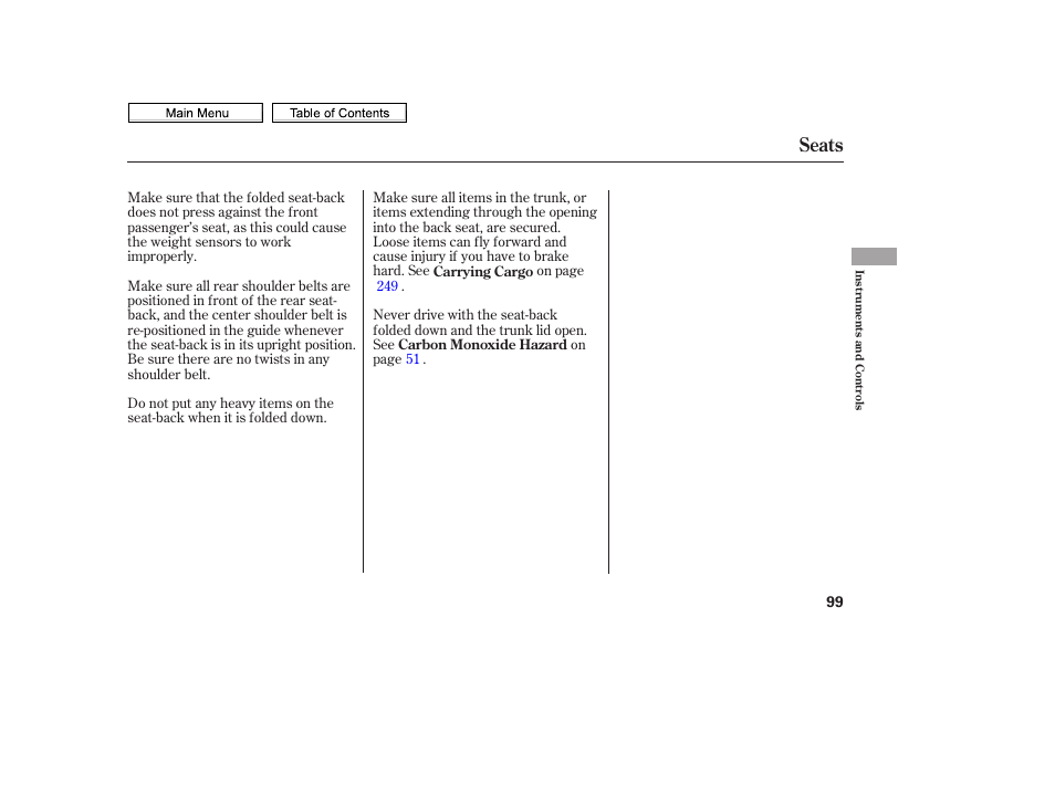 Seats | HONDA 2010 Civic Sedan User Manual | Page 102 / 387