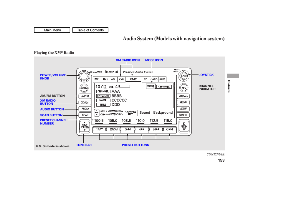 Audio system (models with navigation system) | HONDA 2010 Civic Sedan User Manual | Page 156 / 387