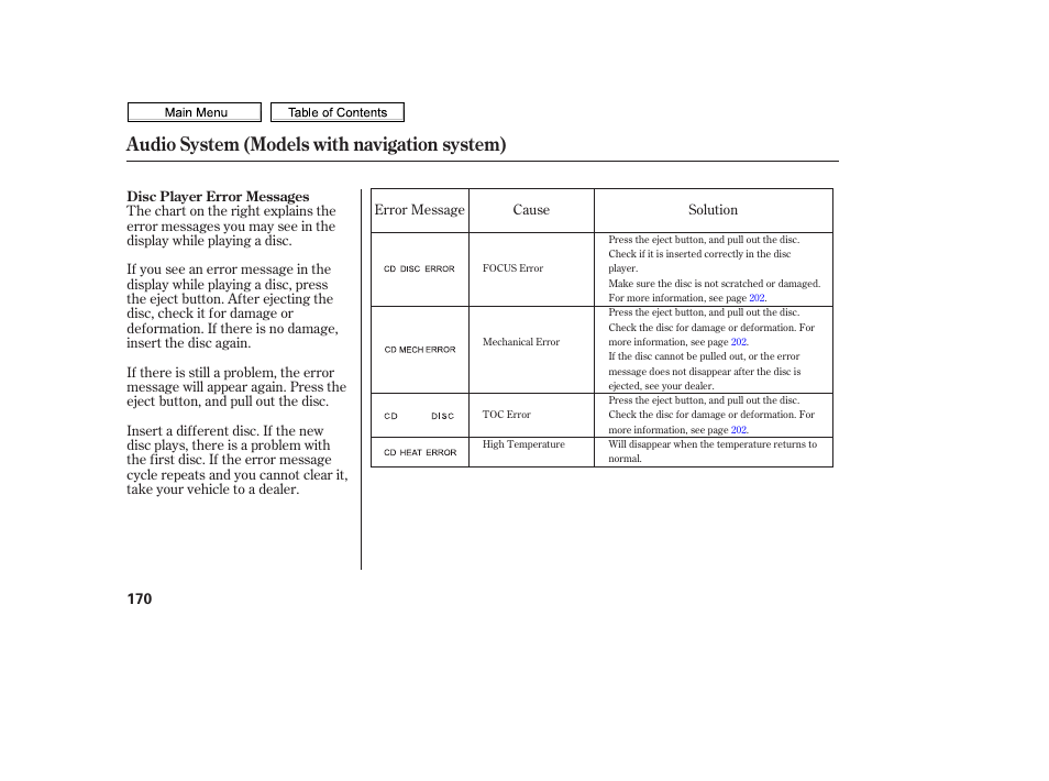 Audio system (models with navigation system) | HONDA 2010 Civic Sedan User Manual | Page 173 / 387