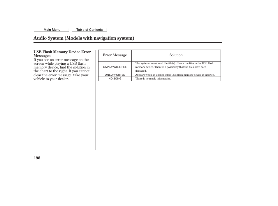 Audio system (models with navigation system) | HONDA 2010 Civic Sedan User Manual | Page 201 / 387