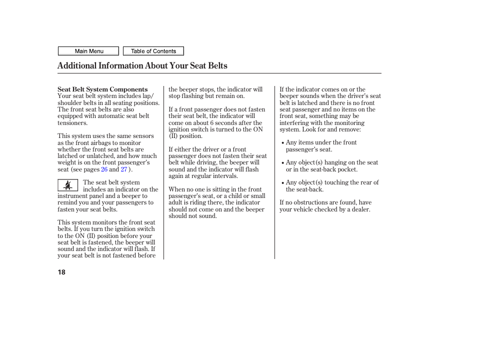 Additional information about your seat belts | HONDA 2010 Civic Sedan User Manual | Page 21 / 387