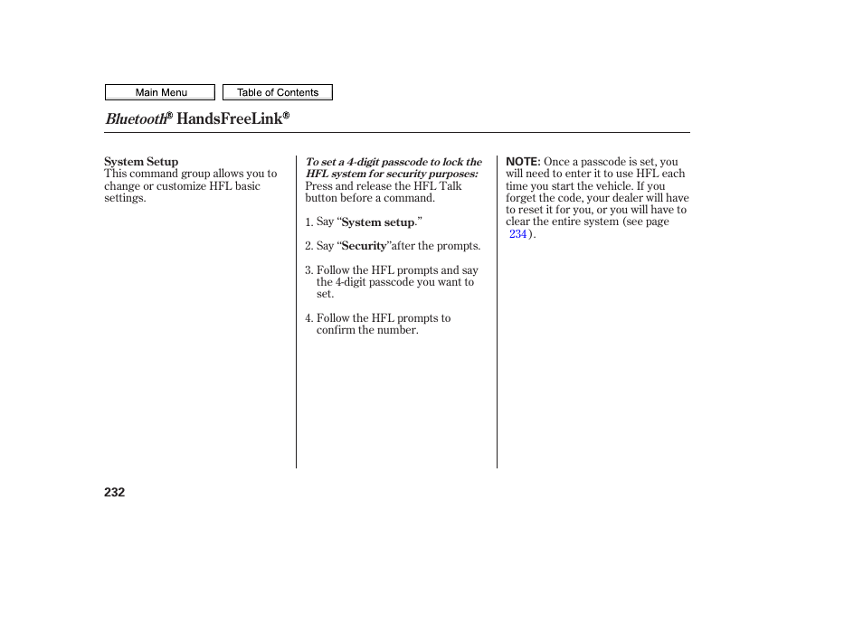 Handsfreelink, Bluetooth | HONDA 2010 Civic Sedan User Manual | Page 235 / 387