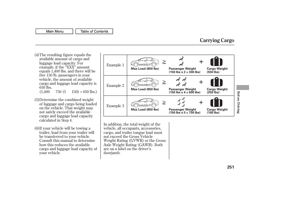 Carrying cargo | HONDA 2010 Civic Sedan User Manual | Page 254 / 387