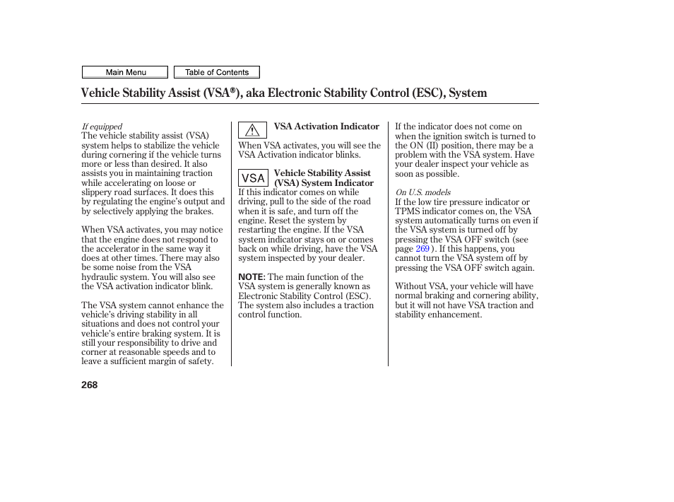 HONDA 2010 Civic Sedan User Manual | Page 271 / 387