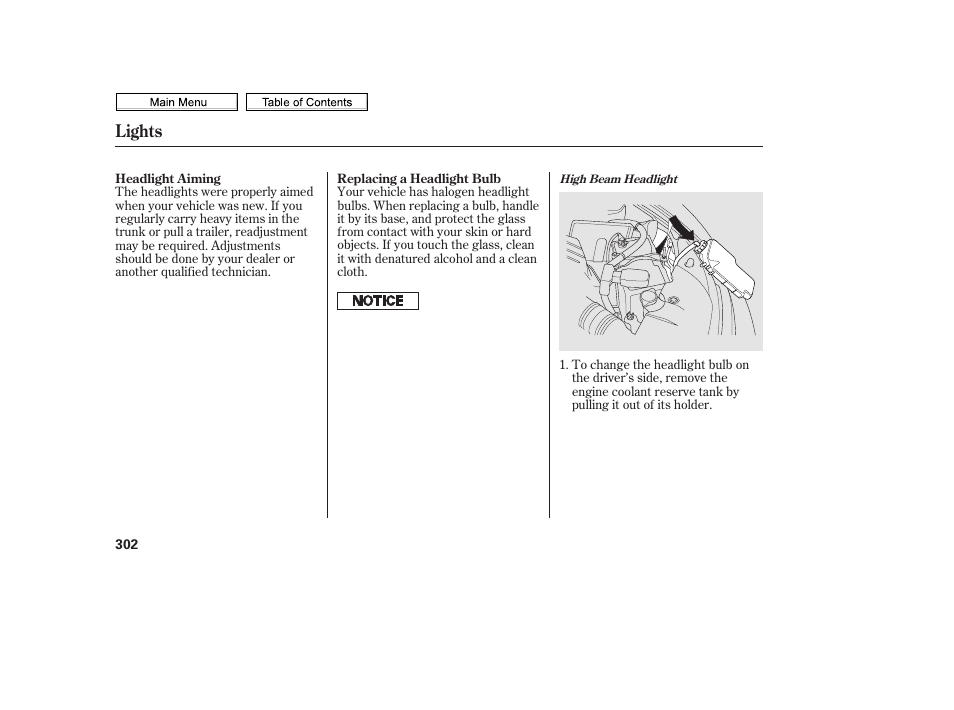 Lights | HONDA 2010 Civic Sedan User Manual | Page 305 / 387