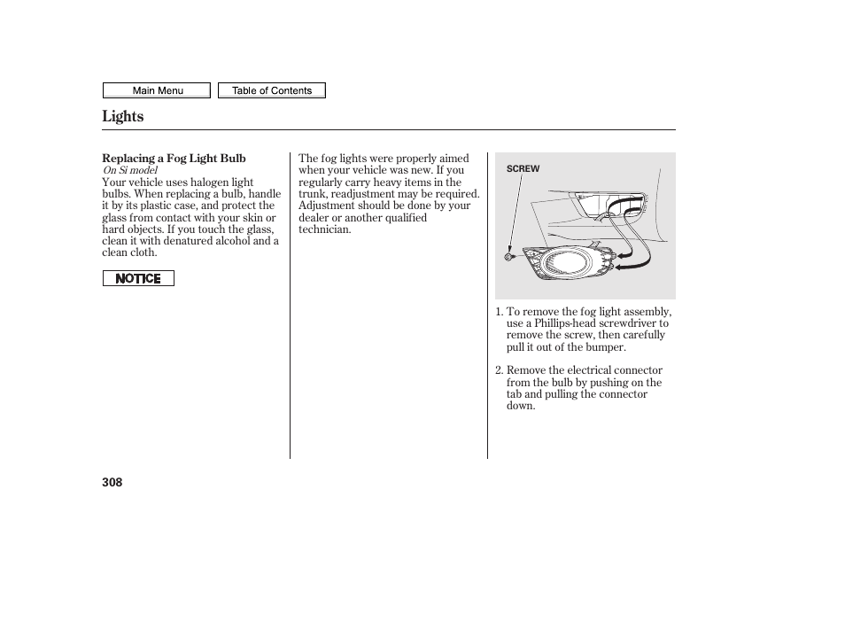 Lights | HONDA 2010 Civic Sedan User Manual | Page 311 / 387