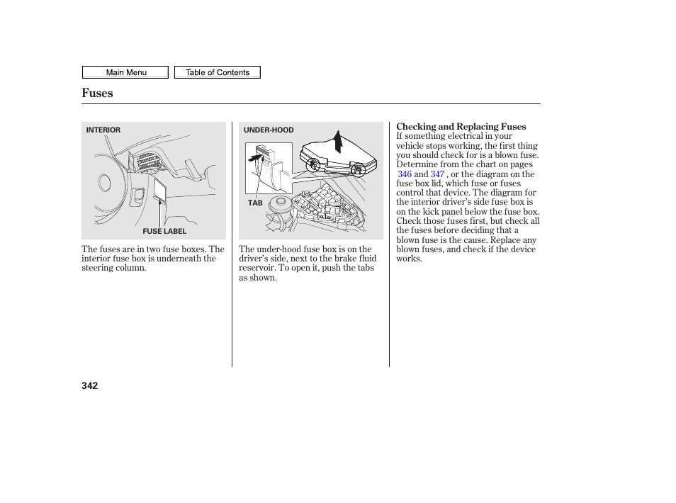 Fuses | HONDA 2010 Civic Sedan User Manual | Page 345 / 387