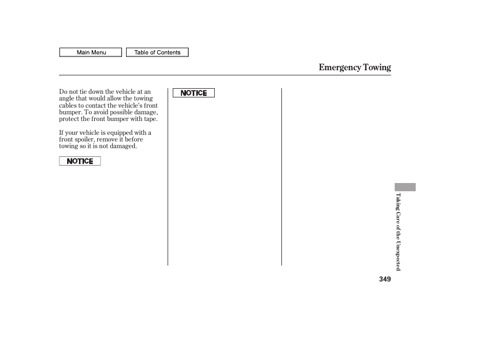 Emergency towing | HONDA 2010 Civic Sedan User Manual | Page 352 / 387