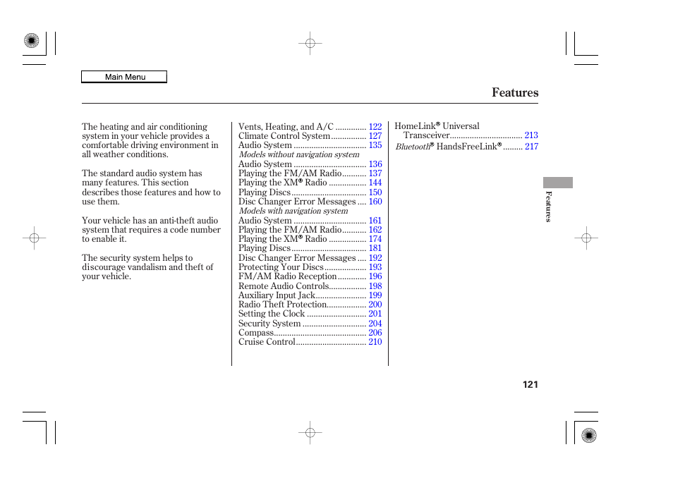 Features | HONDA 2010 Accord Coupe User Manual | Page 124 / 404