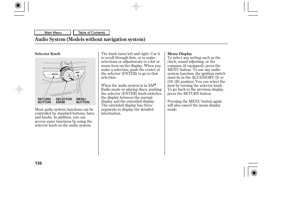 Audio system (models without navigation system) | HONDA 2010 Accord Coupe User Manual | Page 139 / 404