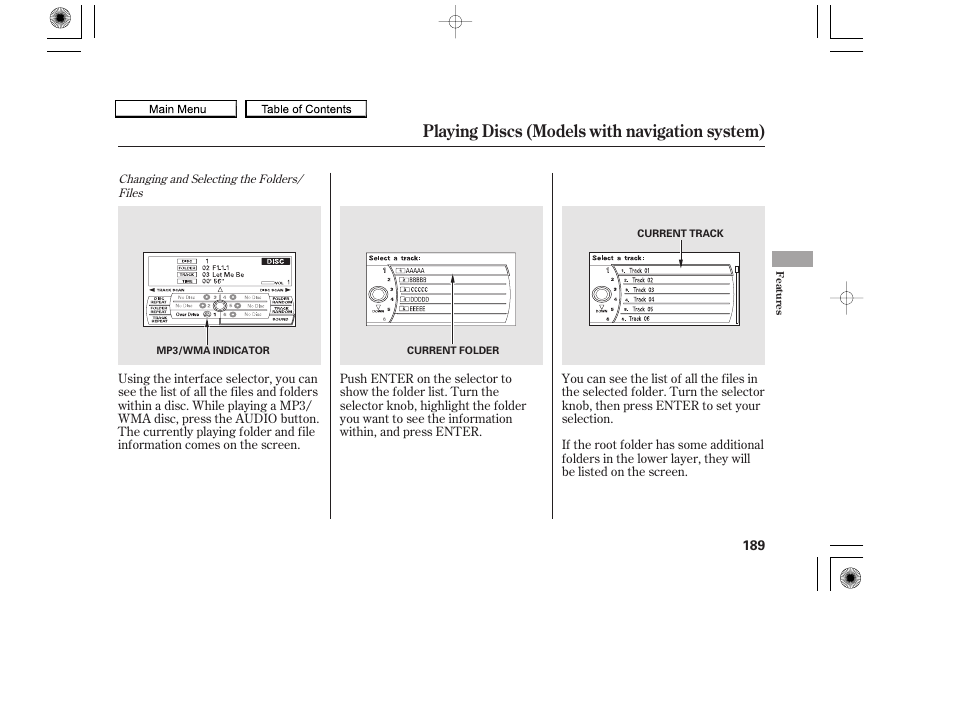 Playing discs (models with navigation system), 2010 accord coupe | HONDA 2010 Accord Coupe User Manual | Page 192 / 404