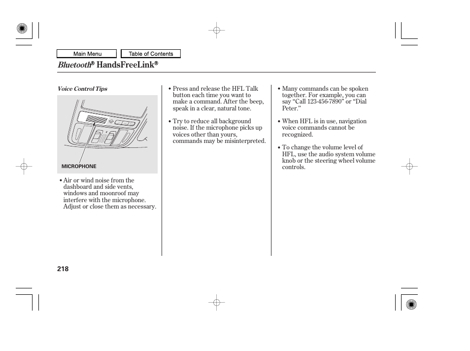 Handsfreelink | HONDA 2010 Accord Coupe User Manual | Page 221 / 404