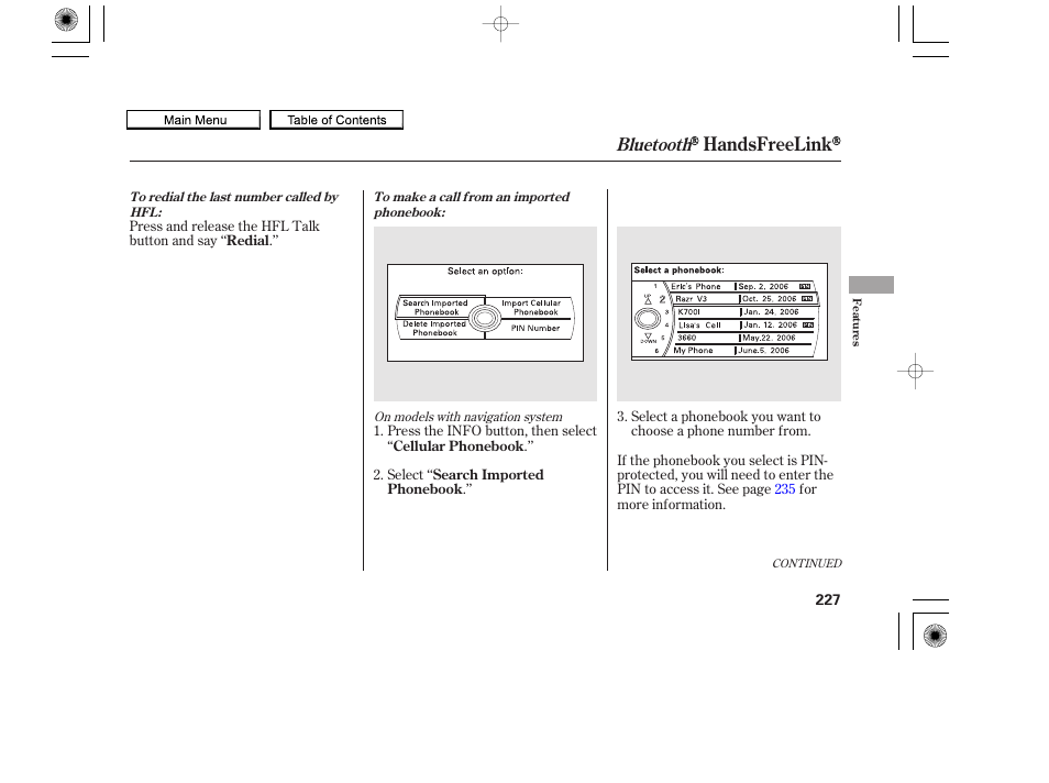 Handsfreelink, Bluetooth | HONDA 2010 Accord Coupe User Manual | Page 230 / 404