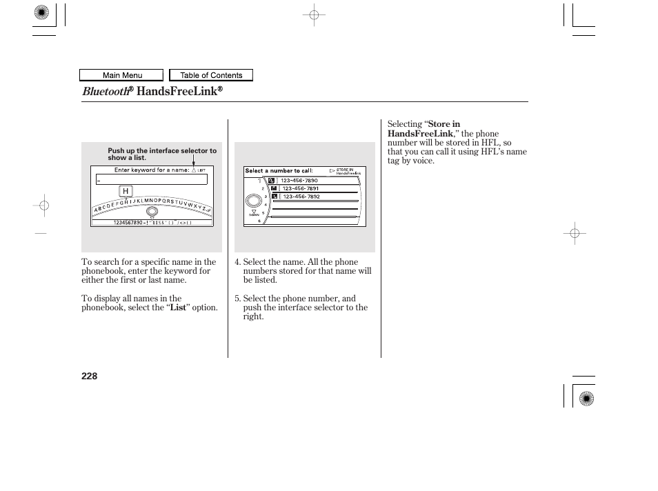 Handsfreelink, Bluetooth | HONDA 2010 Accord Coupe User Manual | Page 231 / 404