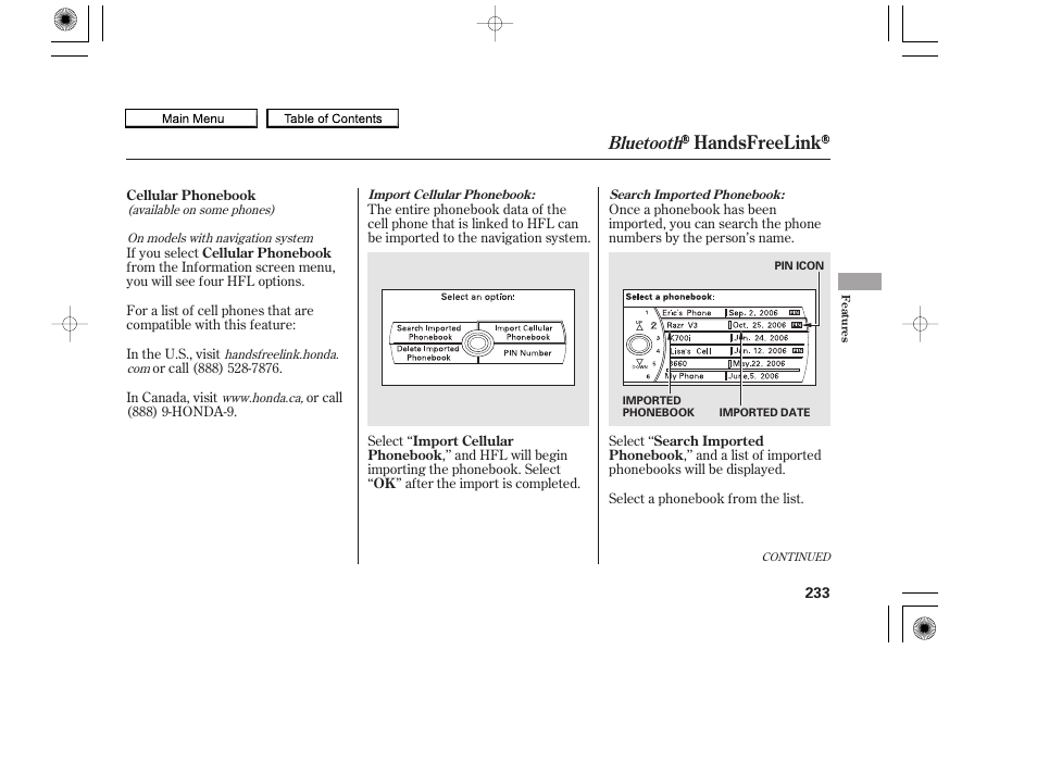 Handsfreelink, Bluetooth | HONDA 2010 Accord Coupe User Manual | Page 236 / 404