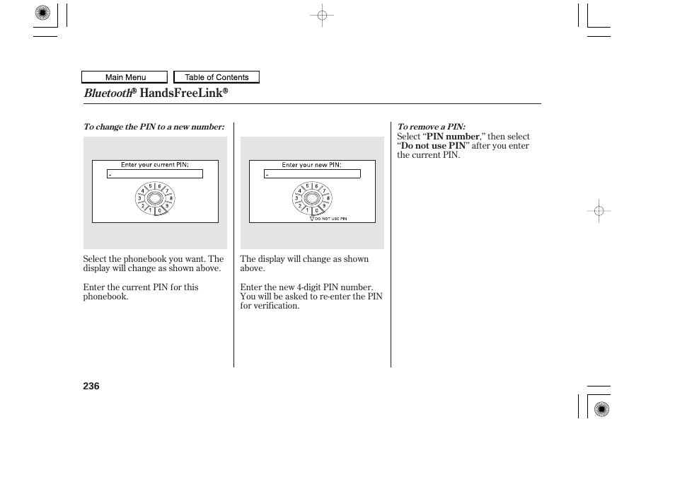 Handsfreelink, Bluetooth | HONDA 2010 Accord Coupe User Manual | Page 239 / 404