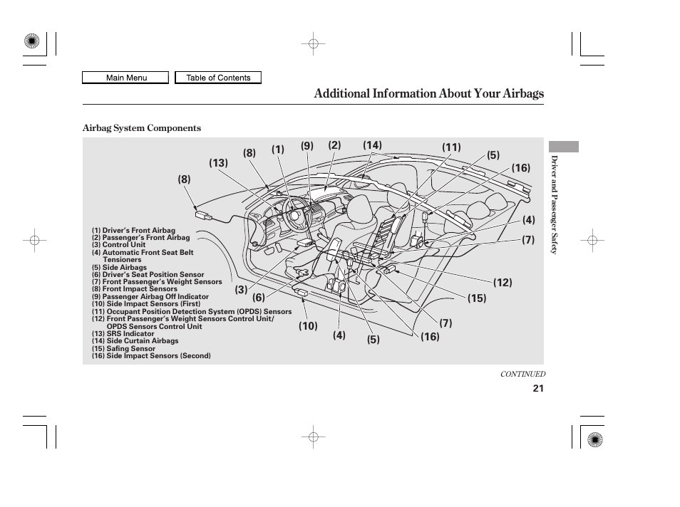 Additional information about your airbags | HONDA 2010 Accord Coupe User Manual | Page 24 / 404
